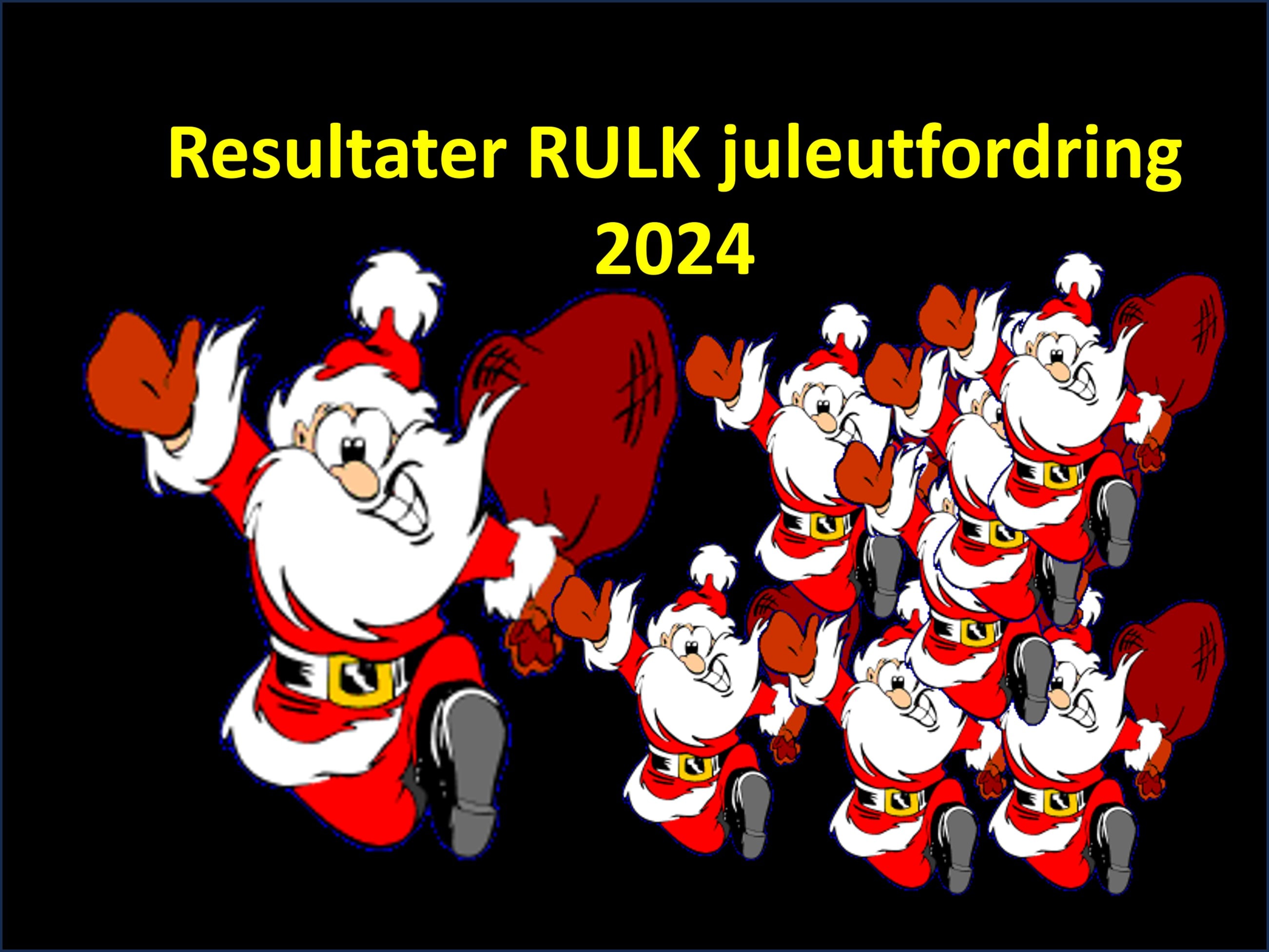 Deltakere og resultater RULK juleutfordring 2024